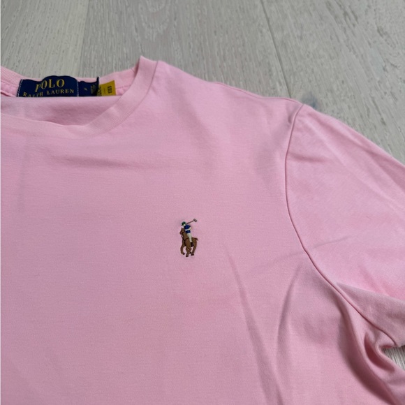 Ralph Lauren Light Pink Tee Custom Slim Fit Size Medium - Picture 4 of 8